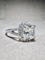 18ct White Gold Natural Cushion Cut 1.75ct F/VS1 Diamond Ladies Engagement Ring GIA