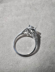 18ct White Gold Natural Cushion Cut 1.75ct F/VS1 Diamond Ladies Engagement Ring GIA