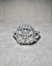 18ct White Gold Natural Cushion Cut 1.75ct F/VS1 Diamond Ladies Engagement Ring GIA