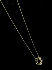 18ct Gold Ladies White Sapphire Pendant Necklace CodeA03T052