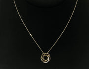18ct Gold Ladies White Sapphire Pendant Necklace CodeA03T052