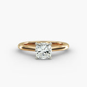 Petite Solitaire Engagement Ring in 14k Yellow Gold