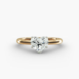 Petite Solitaire Engagement Ring in 14k Yellow Gold