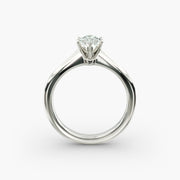 Petite Solitaire Engagement Ring in 14k White Gold