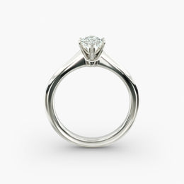 Petite Solitaire Engagement Ring in 14k White Gold