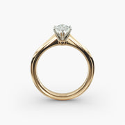 Petite Solitaire Engagement Ring in 14k Yellow Gold