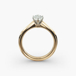 Petite Solitaire Engagement Ring in 14k Yellow Gold