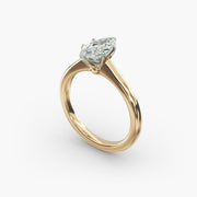 Petite Solitaire Engagement Ring in 14k Yellow Gold