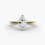 Petite Solitaire Engagement Ring in 14k Yellow Gold