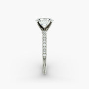 Riviera Pavé Set Diamond Engagement Ring in Platinum