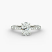 Riviera Pavé Set Diamond Engagement Ring in Platinum