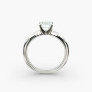 Classic Simple Solitaire Engagement Ring in 14k White Gold