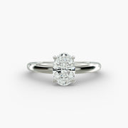 Classic Simple Solitaire Engagement Ring in 18ct White Gold
