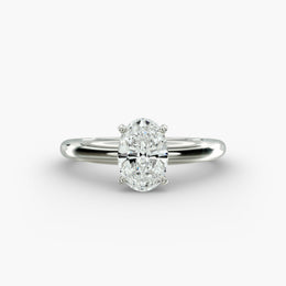 Classic Simple Solitaire Engagement Ring in 18ct White Gold