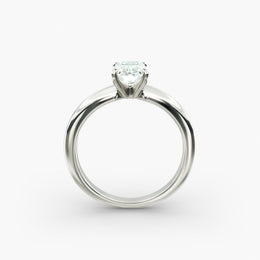 Timeless Elegant Solitaire Engagement Ring in 18ct White Gold