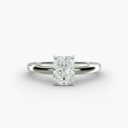 Timeless Elegant Solitaire Engagement Ring in 18ct White Gold