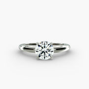 Classic Simple Solitaire Engagement Ring in 18ct White Gold