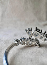 10K White Gold Lab Grown Diamonds Ladies Dress Ring TDW 1.28ct