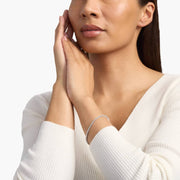 Four-Prong Lab-Grown Diamond Tennis Bracelet in 18ct White Gold