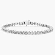 Four-Prong Lab-Grown Diamond Tennis Bracelet in 18ct White Gold