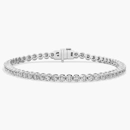 Four-Prong Lab-Grown Diamond Tennis Bracelet in 18ct White Gold