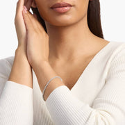 Four-Prong Lab-Grown Diamond Tennis Bracelet in 18ct White Gold