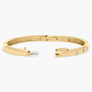 7.25-Inch Scattered Diamond Bangle Bracelet in 18ct Yellow Gold