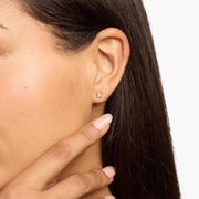 Princess Cut Diamond Stud Earrings in 18ct Yellow Gold