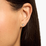 Princess Cut Diamond Stud Earrings in 18ct Yellow Gold