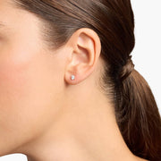 Oval Cut Diamond Stud Earrings In 18ct White Gold