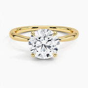 Freesia Hidden Halo Diamond Ring in 14K Yellow Gold