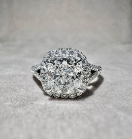 18ct White Gold Natural Cushion Cut 1.75ct F/VS1 Diamond Ladies Engagement Ring GIA