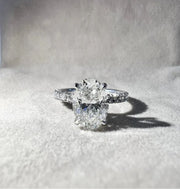 18k White Gold 2.50ct F/VS1 Oval Lab Grown Diamond Engagement Ring