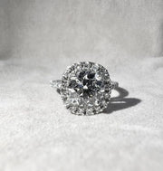 18k White Gold 1.81ct D/VVS2 Round Lab Grown Diamond Engagement Ring