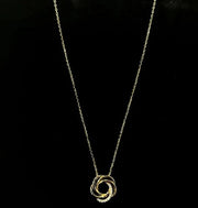 18ct Gold Ladies White Sapphire Pendant Necklace CodeA03T052