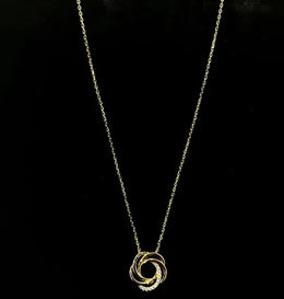 18ct Gold Ladies White Sapphire Pendant Necklace CodeA03T052