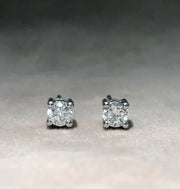 18ct White Gold Diamond Earrings TDW 0.20t