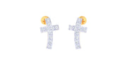 Cross Diamond Stud Earring by SOBBI