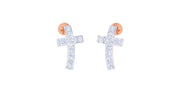 Cross Diamond Stud Earring by SOBBI